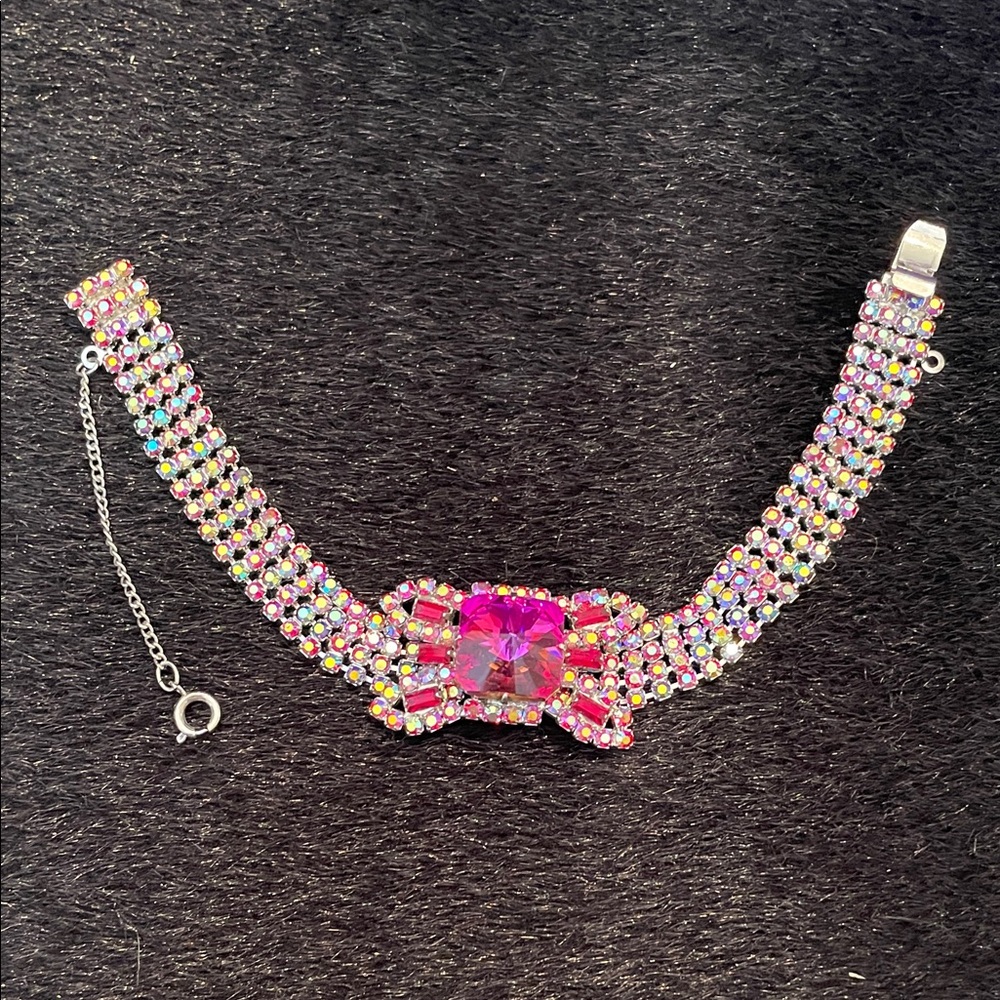 Vintage Aurora Borealis Rhinestone Bracelet
